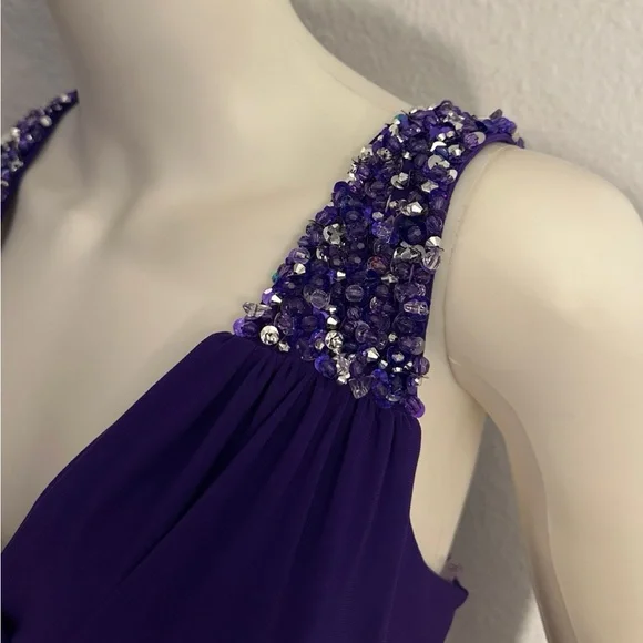 NWT WOMEN PLUS SIZE FORMAL A-LINE LONG WRAP DRESS EMBELLISHED SURPLICE NECK GOWN Maxi